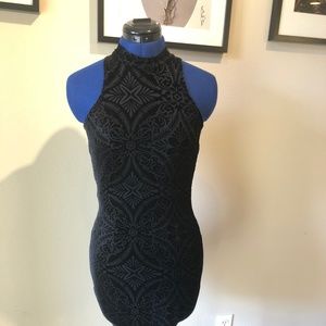 Black Milk Burned Velvet Mini Dress